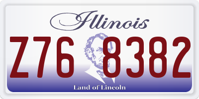IL license plate Z768382