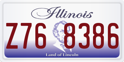 IL license plate Z768386