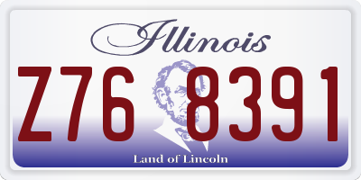 IL license plate Z768391