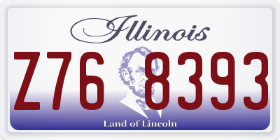 IL license plate Z768393