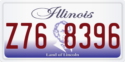 IL license plate Z768396