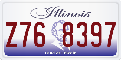 IL license plate Z768397