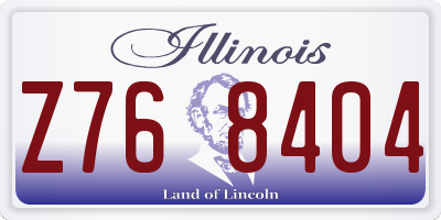 IL license plate Z768404