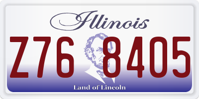 IL license plate Z768405