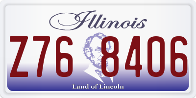 IL license plate Z768406