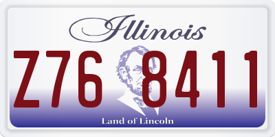 IL license plate Z768411
