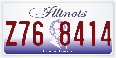 IL license plate Z768414