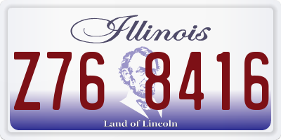 IL license plate Z768416
