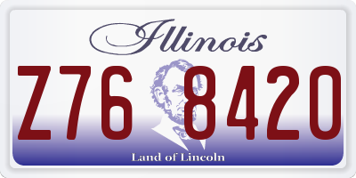 IL license plate Z768420