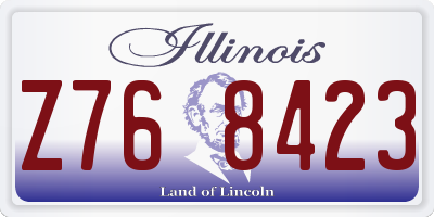 IL license plate Z768423