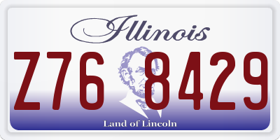 IL license plate Z768429