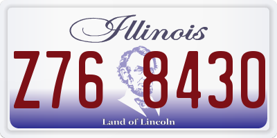 IL license plate Z768430