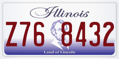 IL license plate Z768432