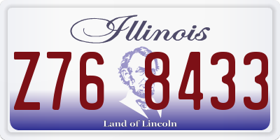 IL license plate Z768433