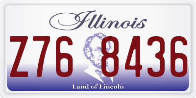 IL license plate Z768436