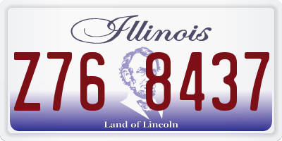 IL license plate Z768437