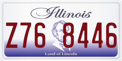 IL license plate Z768446