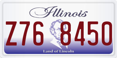 IL license plate Z768450