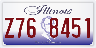 IL license plate Z768451