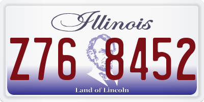 IL license plate Z768452