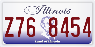 IL license plate Z768454