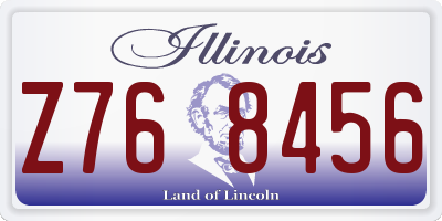 IL license plate Z768456