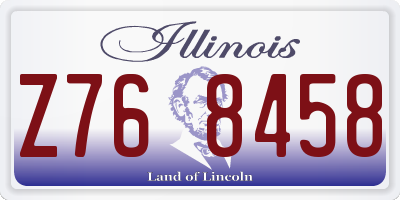 IL license plate Z768458