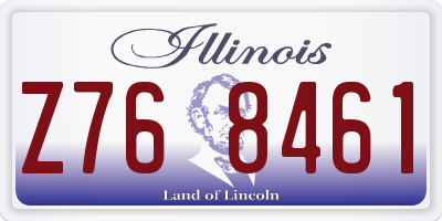 IL license plate Z768461