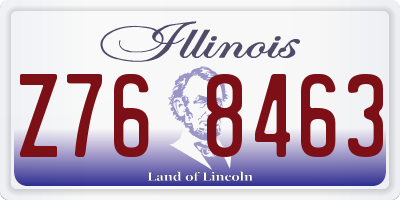 IL license plate Z768463