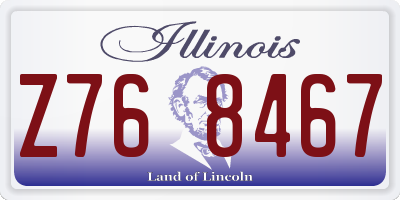 IL license plate Z768467
