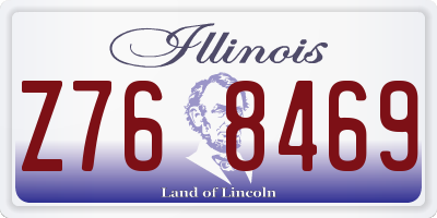 IL license plate Z768469