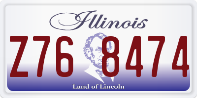 IL license plate Z768474
