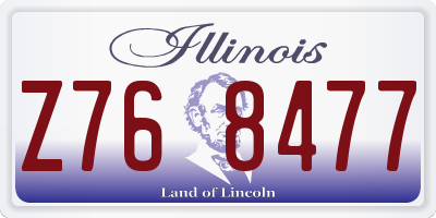 IL license plate Z768477