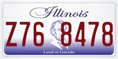 IL license plate Z768478
