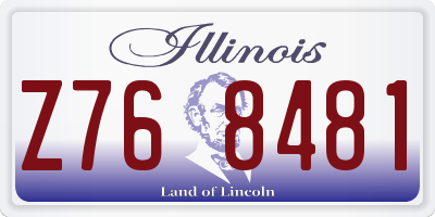 IL license plate Z768481