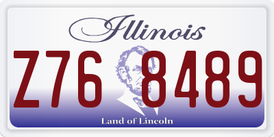 IL license plate Z768489