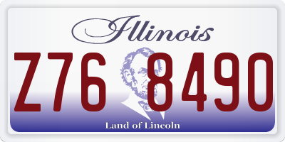 IL license plate Z768490