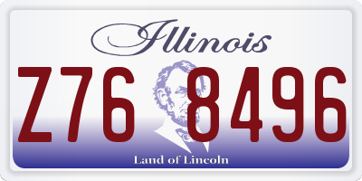 IL license plate Z768496