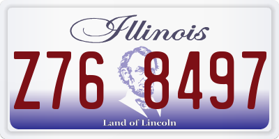 IL license plate Z768497