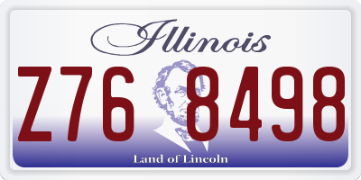 IL license plate Z768498