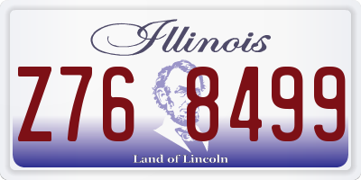 IL license plate Z768499