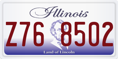 IL license plate Z768502