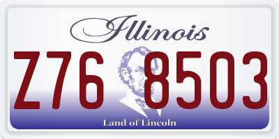 IL license plate Z768503