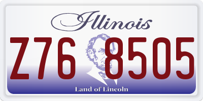 IL license plate Z768505
