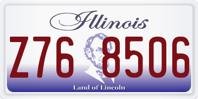 IL license plate Z768506