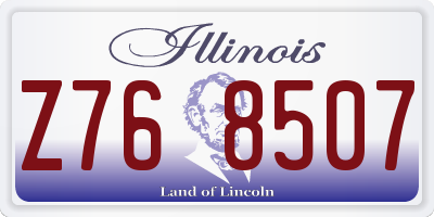 IL license plate Z768507