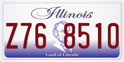 IL license plate Z768510