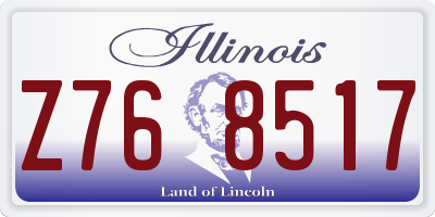 IL license plate Z768517