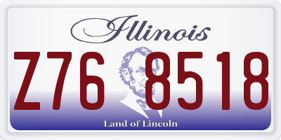 IL license plate Z768518