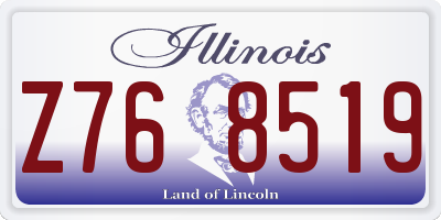 IL license plate Z768519